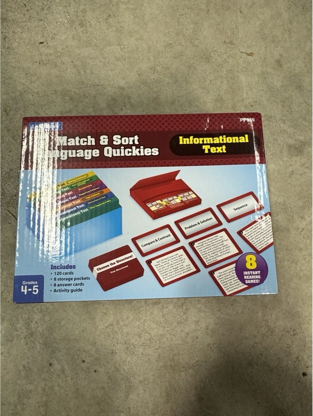 Lakeshore Match & Sort Language Quickies Grammar & Writing Cards Grades 4-5
